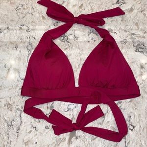 red bikini top